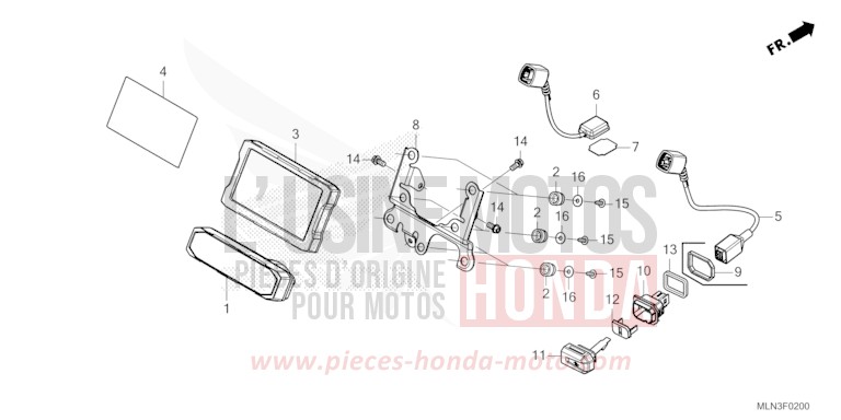 MESSGERAET von Africa Twin Mechanik GRAND PRIX RED (R380B) von 2024